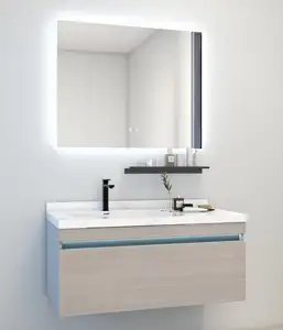 Lưu vực tủ phòng tắm thiết kế đơn gốm thép không gỉ mới Vanity với tốt chống thấm nước hiện đại khách sạn Simu tam giác