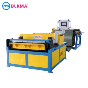 BLKMA siemens electrical auto duct folding machine, decoiler hvac duct coil line