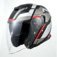 Casque de moto à face ouverte ECE2206, nouveau modèle, noir mat, ABS, pour la conduite sur route, homologué
