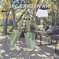 3pcs Heavy Duty Industrial DIY Gardening Hand Tool Set Shovel Small Rake Hand Trowel Kit Customizable OEM Plastic Garden Tools