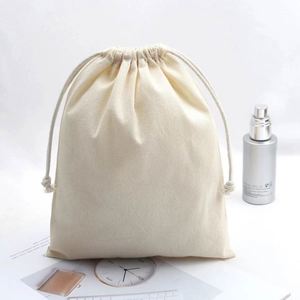Pochette en coton réutilisable imprimée sur mesure, sac à cordon en lin, sac de rangement anti-poussière tendance, sac cadeau, sac de voyage, sac à linge - Product Image 1