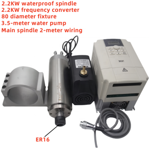 Moteur de gravure électrique refroidi par eau 2.2KW-ER20, broche pour le travail du bois, moteur haute vitesse - Product Image 6