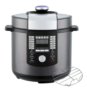 6 Quart Cilinder Rvs Materiaal Multifunctionele Slowcooker Elektrische Instant Programmeerbare Snelkookpan