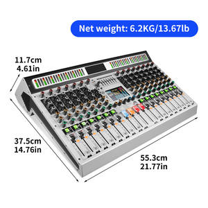 Mezclador <span class=keywords><strong>de</strong></span> Audio USB Profesional TX-16 <span class=keywords><strong>de</strong></span> 16 Canales, Consola <span class=keywords><strong>de</strong></span> Mezcla <span class=keywords><strong>de</strong></span> Guitarra Metálica con Sonido Envolvente para Escenario - Product Image 6