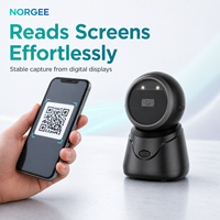 Escáner de Códigos de Barras Omnidireccional 1D/QR/2D NORGEE NG6052, Manos Libres, Compatible con Múltiples Sistemas Operativos (Windows/iOS/Android), Disponible en Stock