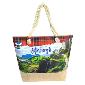 Biểu Tượng Tùy Chỉnh In Tái Chế Thiết Kế St.Tropez Vải Và Linen Túi Với Túi Và Dây Kéo Lớn Vải Mua Sắm Tote Túi - Product Image 4