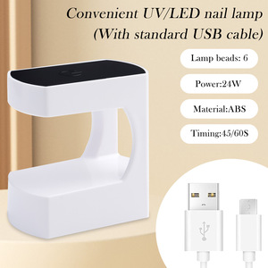 Lámpara UV Mini Q8 de 24W para Uñas, 6 LED, Secado Rápido, con Enchufe Multi-Puerto y Cable USB para Arte de Uñas y Belleza - Product Image 5
