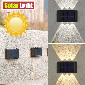 Lampe Murale Solaire 4 LED Extérieure Étanche Éclairage Haut et Bas Décoration Jardin Clôture Escalier Lumière Solaire Vente en Gros - Product Image 4