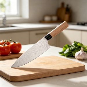 Ensemble de couteaux de cuisine japonais pour Sushi couteau de Chef multifonctionnel à motif <span class=keywords><strong>damas</strong></span> avec manche en <span class=keywords><strong>bois</strong></span> - Product Image 5