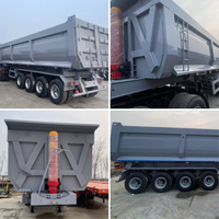 Semi-remorque benne basculante à 2, 3 ou 4 essieux, suspension à ressorts à lames multicouches, capacité de charge de 60 tonnes, pour le transport transfrontalier de sable et de pierre dans l'exploitation minière