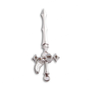 Colgante de Metal con Diseño Creativo en Forma de Espada, Color Plateado, para Regalo, Manualidades y Decoración - Product Image 1