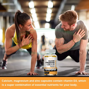 Cápsulas de Gel Suave VitaSpring OEM <span class=keywords><strong>Ca</strong></span> Mg Zn Calcio Magnesio para Adultos, Apoyo a la Salud Muscular, Zinc + Vitamina D3 - Product Image 3