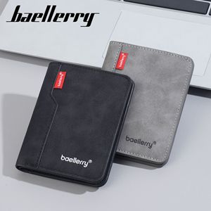 BaeLlerry Men's <b>Wallet</b> PU Coin Purse Ultra Light Portable Solid Color Business Card <b>Holder</b> Everyday Use - Product Image 4