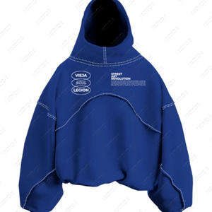 New Streetwear Trend 360g 100% Cotton <b>Black</b> Pullover Baggy Regular Fit Hoodie Embroidery Screen Printing Acid Wash Custom Summer - Product Image 1