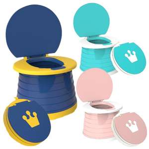 Baño Portátil Plegable para Bebés, Orinal de Viaje para Bebés, Orinal Infantil para Entrenamiento de Niños y Niñas, <span class=keywords><strong>Asiento</strong></span> de Inodoro para Niños - Product Image 1