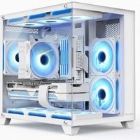 Wholesale Custom MATX Mid Tower Transparent PC Case for Gaming Desktop