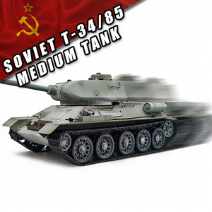COOLBANK Tanque RC <span class=keywords><strong>T</strong></span>-<span class=keywords><strong>34</strong></span>/85 Camuflaje de Nieve Personalizado 3909-1 PRO Modelo de Batalla Soviético con Disparo de BB, Humo y Sonido 2.4Ghz Edición de Coleccionista - Product Image 6