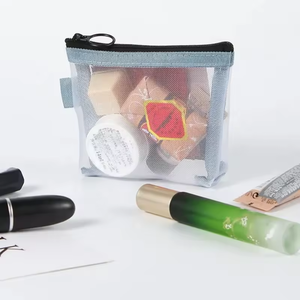 Miles Mini Lưới <span class=keywords><strong>Nylon</strong></span> Dây Kéo Túi Xách Tay Chống Nước Có Thể Gập Lại Thân Thiện Với Môi Mỹ Phẩm <span class=keywords><strong>Organizer</strong></span> Đa Chức Năng Rõ Ràng Túi - Product Image 5