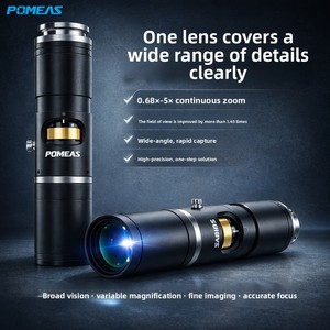Objectif de vision industrielle POMEAS 4K à zoom 7,5X (0,68X-5,0X) avec monture C pour capteur 1 pouce, distorsion <0,02%, pour AOI - Product Image 2