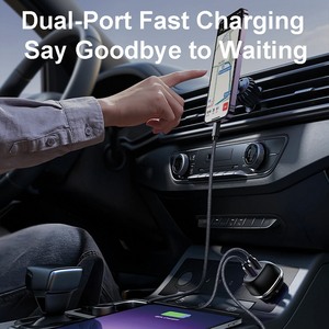 Adaptateur de chargeur de voiture USB C 48W QC3.0 PD30W QC 18W Double Port USB C Chargeur de voiture Compatibilité universelle Téléphone portable - Product Image 6