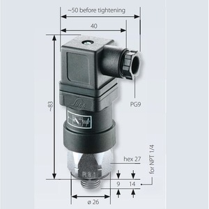 Interruptor de Presión SUCO G1/4 SPDT IP65 para Medios Gaseosos y Líquidos, Presión Máxima de Trabajo de 10 Bares - Product Image 2