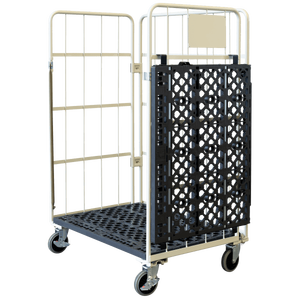 Carritos de Almacenamiento Plegables de Acero Resistente, Tipo Jaula, con Ruedas, para Supermercado - Product Image 2