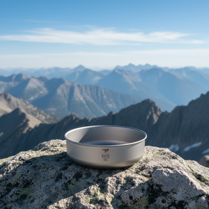 Ultralight Titanium Bowl Eco-friendly Tableware Single-wall Salad Noodle 700ml <b>Sandblasted</b> Modern Minimalist Metal Camping Home - Product Image 5