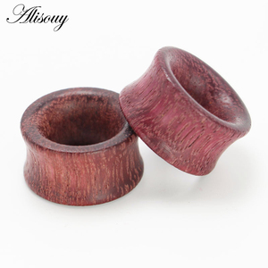 2 موضة سدادات أذن أنفاق اللحم ، مقياس كبير ، ثقب بني ، بوبينجا ، خشب وردي 8-20 ، مجوهرات جسم للرجال - Product Image 6