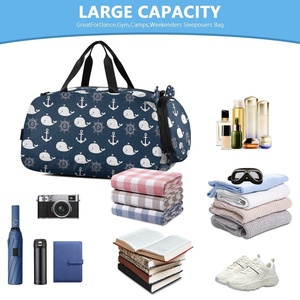 Sac de sport de voyage imperméable en polyester pour enfants, motif dessin animé mignon, sac de week-end pour garçons et filles - Product Image 5