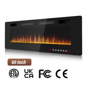 <span class=keywords><strong>Chimenea</strong></span> Eléctrica Empotrada Moderna <span class=keywords><strong>de</strong></span> 60 Pulgadas con Llama LED, Opciones <span class=keywords><strong>de</strong></span> Color <span class=keywords><strong>de</strong></span> Llama <span class=keywords><strong>de</strong></span> Leña y Cristal, Control por Aplicación - Product Image 3