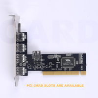 Tarjeta de Expansión PCI para Computadora de Escritorio, USB 2.0, Agrega 5 Puertos, Tarjeta Adaptadora PCI para Placa Base