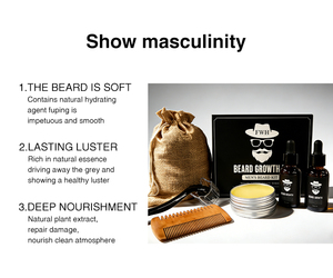 Kit Completo OEM 6 en 1 para el Crecimiento de la Barba - 2 Aceites para Barba, Bálsamo, Peine de Doble Cara, <span class=keywords><strong>Derma</strong></span> Roller y Bolsa de Viaje, Set de Cuidado de la Barba - Product Image 6