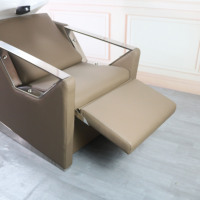 Wally Beauty tête de lit de spa électrique tête de spa équipement de spa pour la tête shampooing bol chaise de barbier or