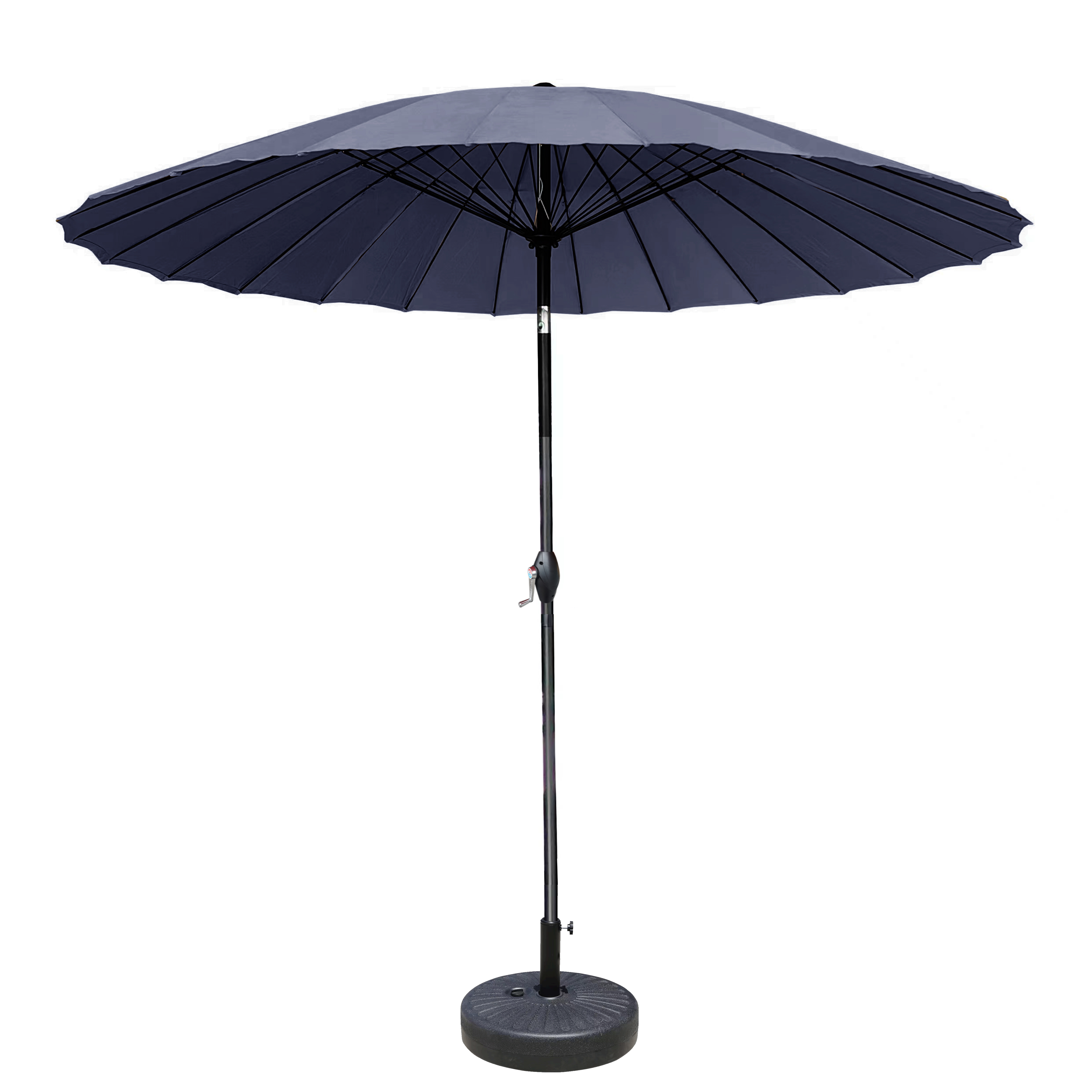 Sombrilla de fibra de vidrio de 9 pies sin base gris