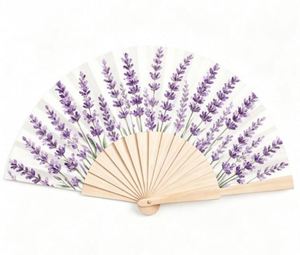 Abanico de Mano Plegable de Bambú Personalizado con Logotipo Impreso para Regalo, Promoción o Actividad - Product Image 1