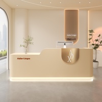 Comptoir de réception de clinique moderne extra large, bureau de réception en bois de luxe, bureau de réception moderne pour le personnel de réception