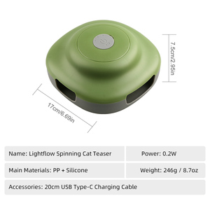Jouets pour chats d'intérieur avec plumes et fibres optiques, en PP et silicone, jouets électroniques pour chats rechargeables à trois modes - Product Image 6