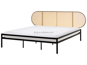 <span class=keywords><strong>Lit</strong></span> en fer de style campagne européenne, noir, vintage, style princesse, <span class=keywords><strong>lit</strong></span> <span class=keywords><strong>double</strong></span> en métal, structure KD - Product Image 1