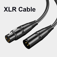 Câble audio XLR 3 broches mâle-femelle blindé pour mixeur, microphone, amplificateur – Longueurs : 0,3m, 1m, 2m, 3m, 5m, 8m, 10m, 15m
