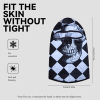 Pasamontañas Divertido con Estampado de Calavera para Halloween, Unisex, Transpirable, para Motociclismo, Deportes, Uso Diario y Festividades