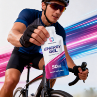 Gel Énergétique Électrolytes Marque Blanche GMP 30ml 50ml Formule Personnalisée OEM/ODM Gel Nutrition Sportive pour Coureurs Cyclistes Endurance