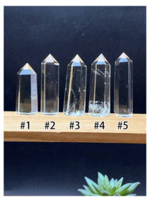 Obélisques en quartz clair de haute qualité, tour en quartz blanc, baguette de guérison en cristal - Spécimens minéraux, Chakra de la Couronne - Product Image 5