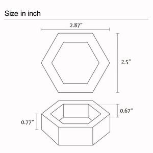 Boîte magnétique pour bagues de mariage avec couvercle en acrylique Boîte hexagonale transparente pour porteurs de bagues de mariage Boîte à bagues personnalisée et personnalisée - Product Image 6
