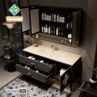 2025 OEM moderne complet meubles de salle de bain ensemble Table bureau armoire évier robinet pour chambre à manger avec cuivre Durable