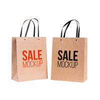 Vente en gros de sacs en papier kraft avec poignée, emballage cadeau personnalisé pour la vente au détail, pour la manutention de l'impression numérique dans les supermarchés