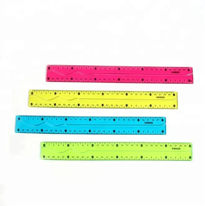 12 inch Kids Ruler Clear Plastic Rulers for Kids School Supplies