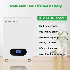 SUNBOND LiFePO4 48V 200Ah 10kWh Power wall mit 6500 Zyklen Solar batterie 5kWh 15kWh 20kWh für Zuhause Energie speicher 10kWh Power wall