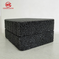 Bloc d'isolation en verre cellulaire moderne noir de 150 mm, anti-corrosion, pour la construction de pipelines souterrains