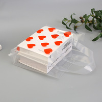 Sacs de courses en plastique transparent GUANDU avec poignée, logo personnalisé, emballage cadeau transparent pour boutique de vêtements, réutilisables, en gros