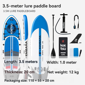 3.5m/3.9m/4.5m leurre pagaie SUP pagaie droite <span class=keywords><strong>gonflable</strong></span> élargissement planche de surf planches à roulettes avec propulseurs assortis - Product Image 2